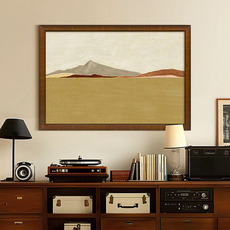 山景》法式中古风客厅风景画北欧复古装饰画小众艺术玄关餐厅挂画