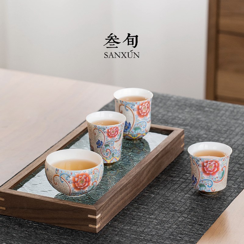 叁旬 盛世华章主人杯单杯品茗杯女男士陶瓷家用功夫茶具茶杯高端