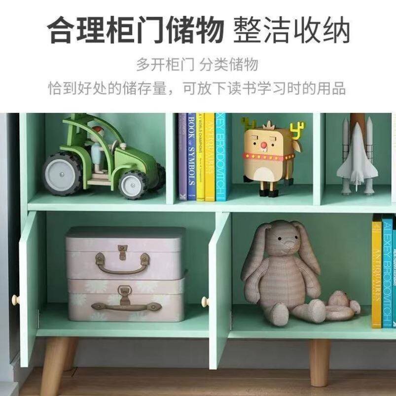 书架书柜置物架落地多功能单元格多层收纳置物架简易儿童书房客厅