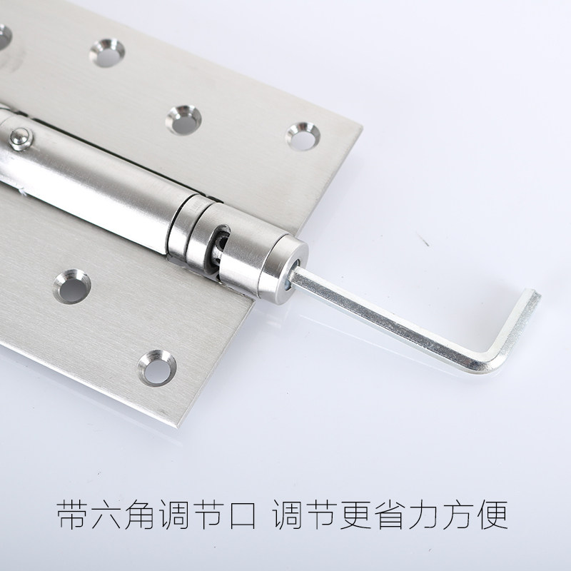 不锈钢液压隐形门合页自动关门缓冲闭门器定位弹簧合页铰链6寸2片