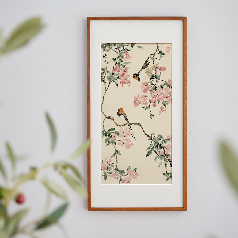 春夏秋冬 四季花鸟装饰画玄关寓意好四联客厅沙发背景墙茶室挂画