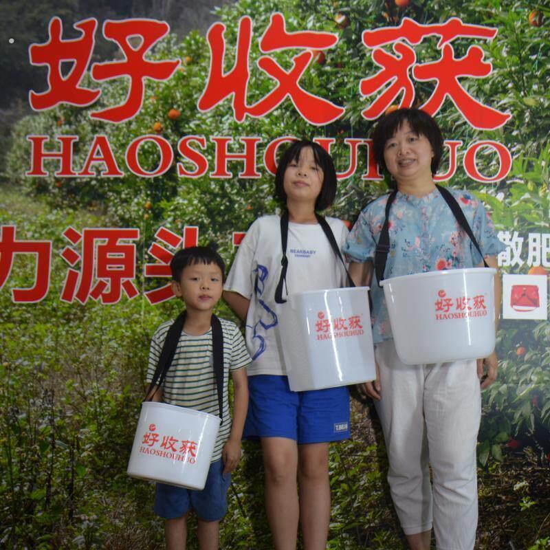 采摘专用袋采摘桶单肩斜挎竹篓撒肥桶肩背式农用加厚塑料竹篓
