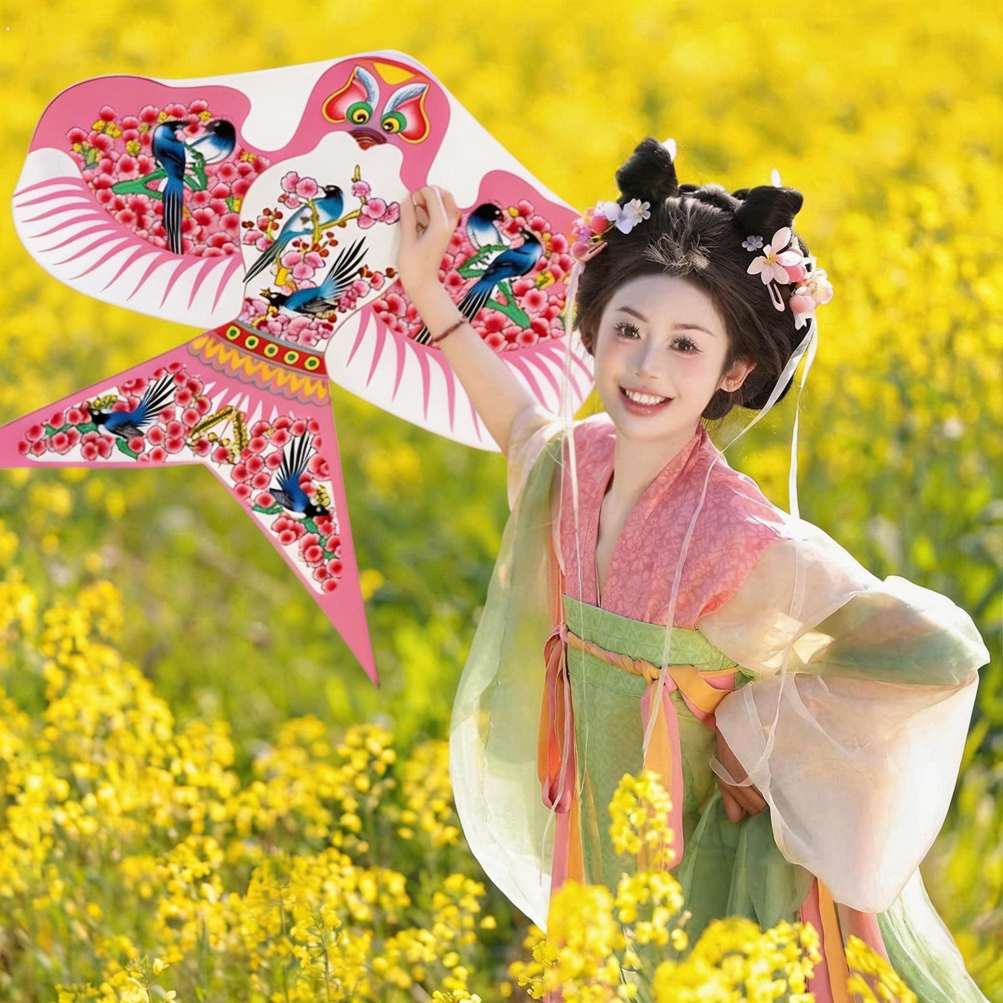 纸鸢风筝大人专用微风易飞春游写真汉服拍照道具女生氛围感神器