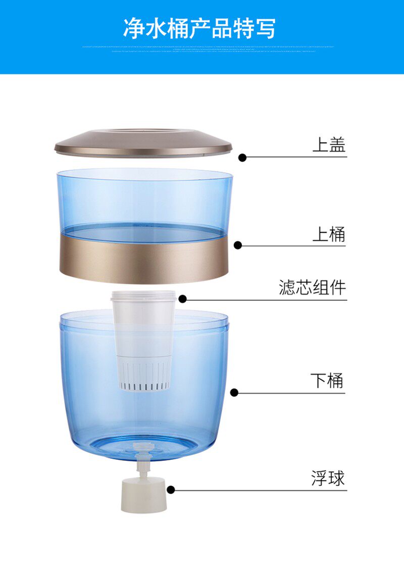 净水桶过滤桶家用直饮自动过滤净化自来水净水器可搭配任何饮水机