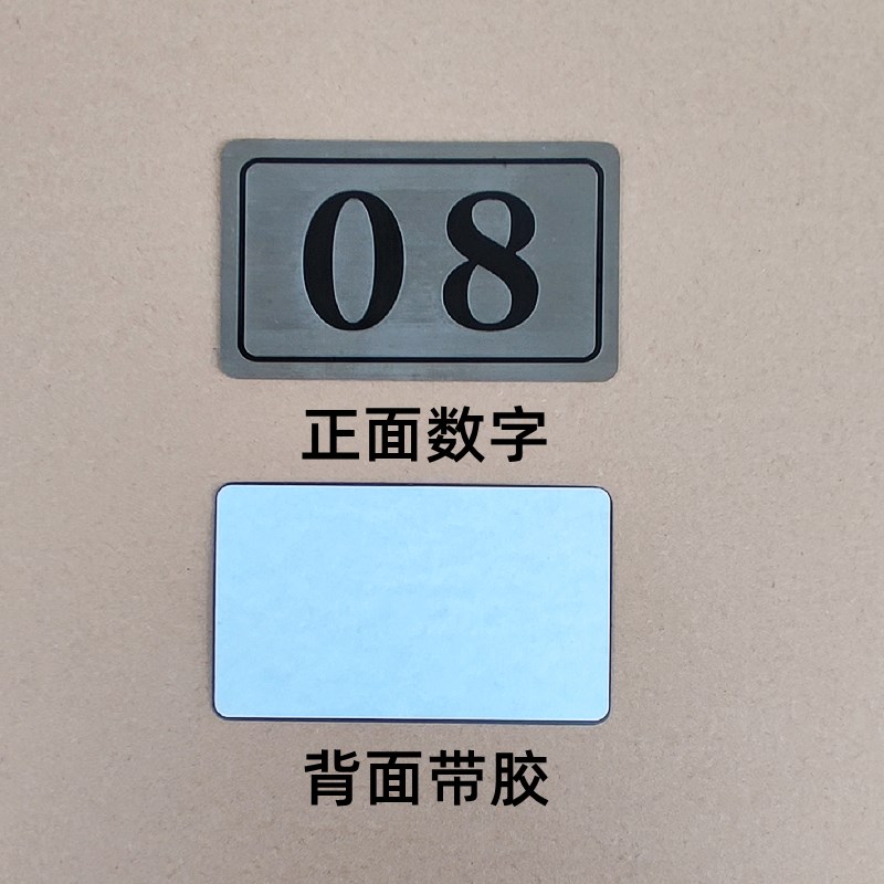 不锈钢号码牌数字牌贴酒吧桌号牌餐饮台号牌餐桌台号贴号码贴定制图片