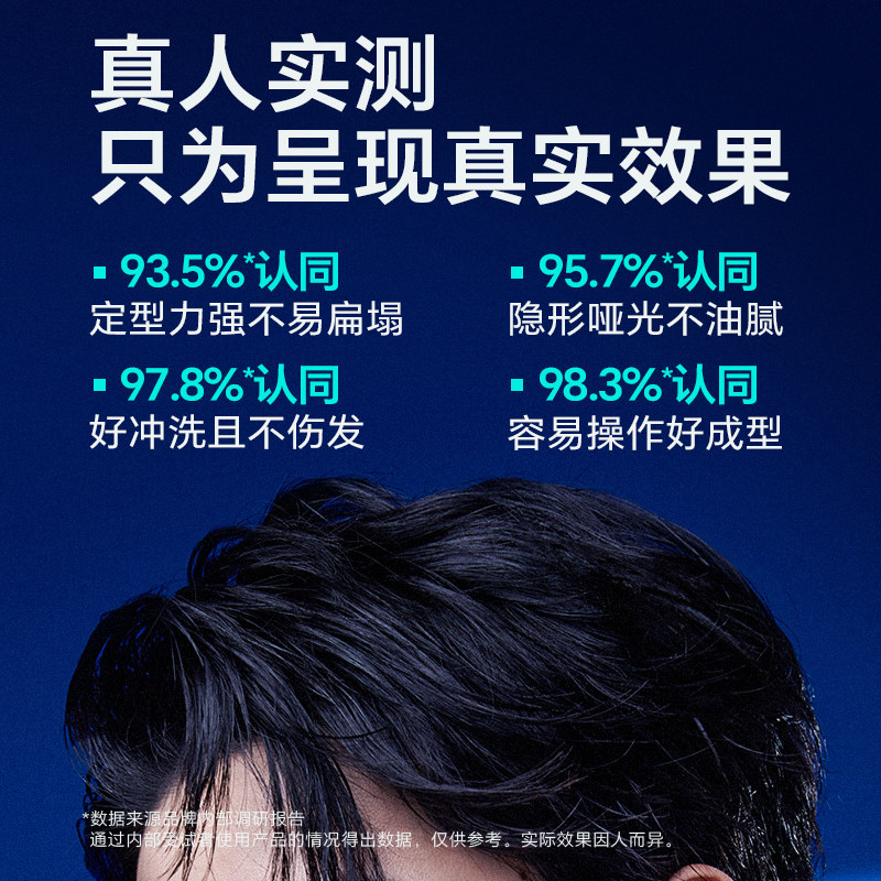 晶刚蓝罐发泥男士定型发蜡头发毛躁神器头发蓬松发型打理发胶男