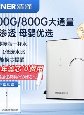 浩泽净水器家用大通量直饮净水机厨房自来水过滤器ro反渗透纯水机