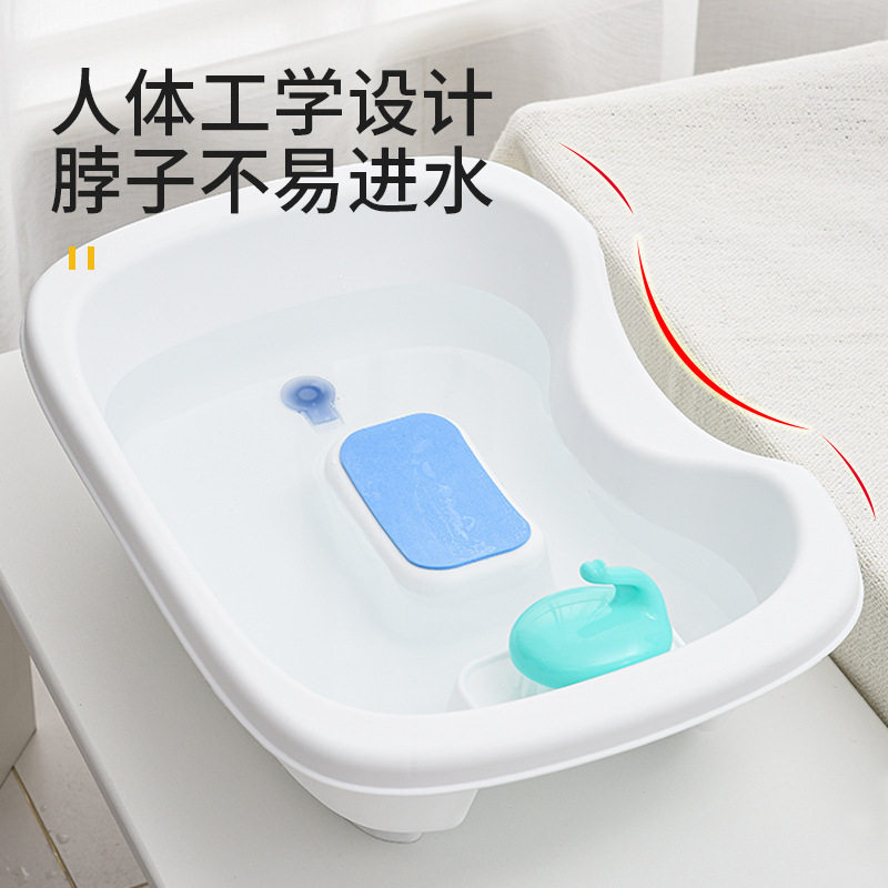 卧床老人专用洗头盆家用大人平躺床上洗发盆病人孕妇洗头软垫脸盆