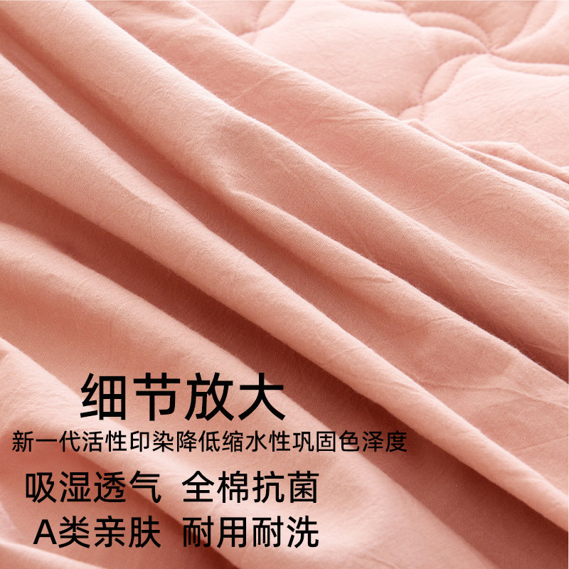 高端大气粉红色江苏南通床上用品床裙2022新款全棉床罩床裙款单件