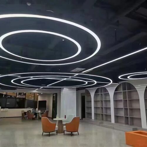 定制LED线型灯槽铝合金槽吊顶内弯侧弯折弯嵌入式圆弧形折弯u型槽