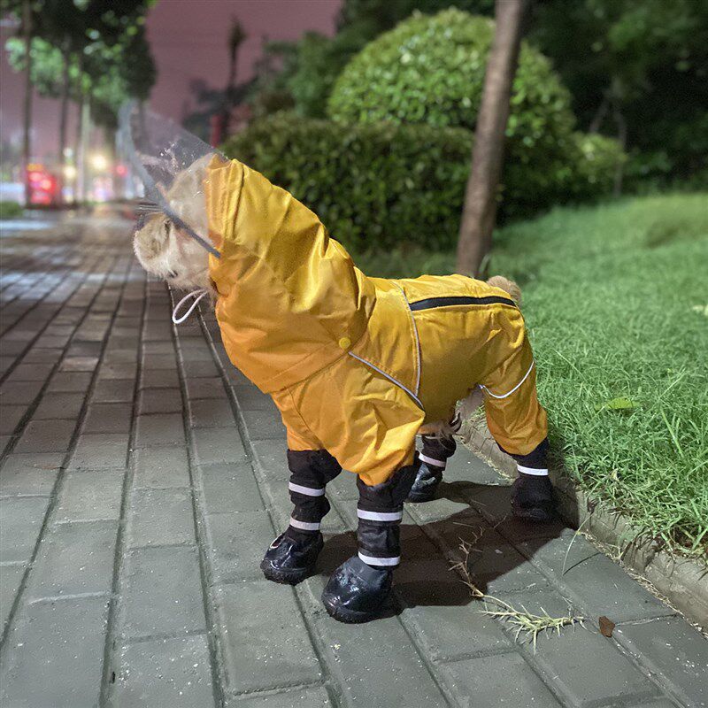 宠物狗狗雨衣小狗雨衣四脚全包中小型犬柴犬比熊雪纳瑞泰迪雨具