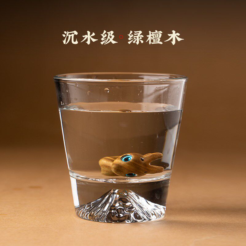 沐匙创意绿檀木一鹿平安汽车钥匙挂件精致男女小鹿钥匙扣挂饰礼物
