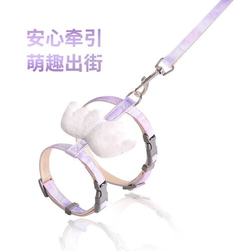 宠物猫咪牵引绳可爱背心式胸背带外出防挣脱溜猫绳猫链子猫咪专用