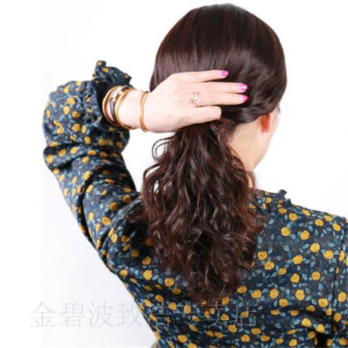 假发女中长卷发羊毛卷自然真人发丝时尚修脸中老年妈妈款全头套