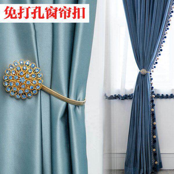 窗帘夹子扣绑带磁铁创意镶钻窗帘扣可爱韩式装饰固定扣绑带家用