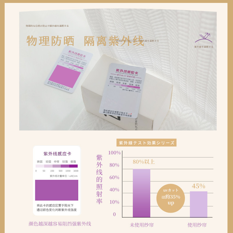 防晒隔热纱帘窗帘免打孔安装伸缩杆一整套镜面纱飘窗阳台绍兴柯桥