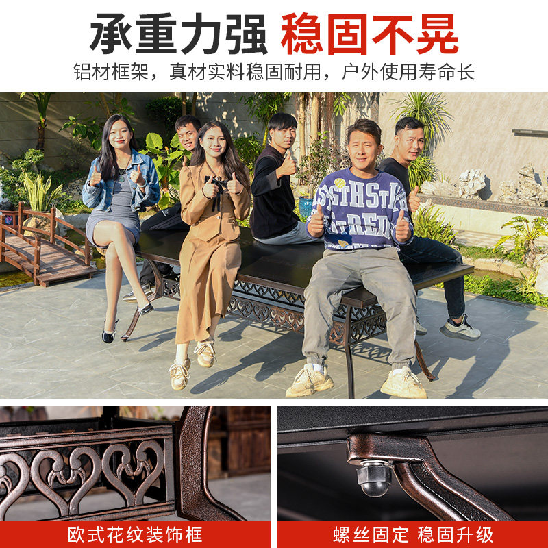 藤朝藤编铸铝桌椅组合休闲小茶几室外庭院花园露天腾椅阳台藤椅