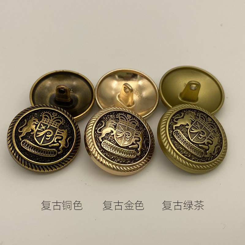 金属复古做旧大衣外套上衣纽扣西装毛衣钮扣高档开衫装饰扣子圆形图片