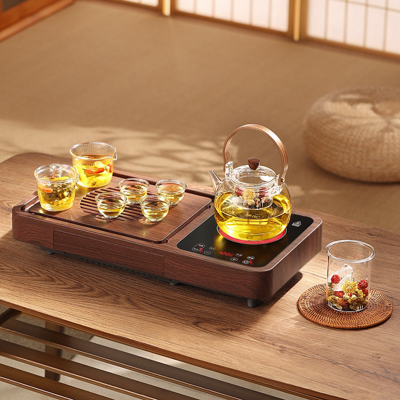 福也功夫茶具套装全自动一体消毒茶盘整套家用客厅茶道茶台几茶海