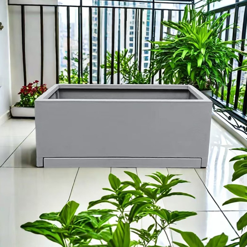 带托盘水泥板花盆长方形花卉绿植阳台客厅花箱种植箱花槽尺寸定制