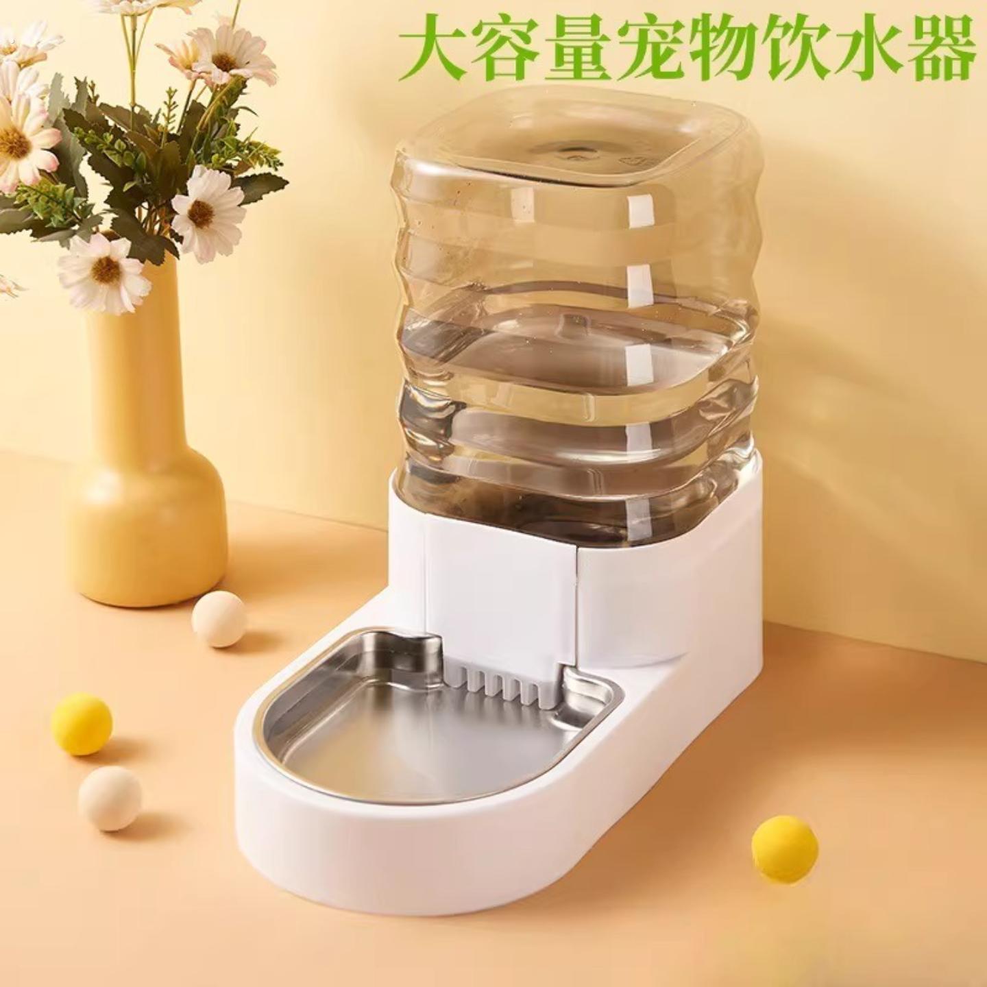 狗狗自助饮水机猫咪饮水机宠物自动日系风不锈钢不插电狗狗饮水器