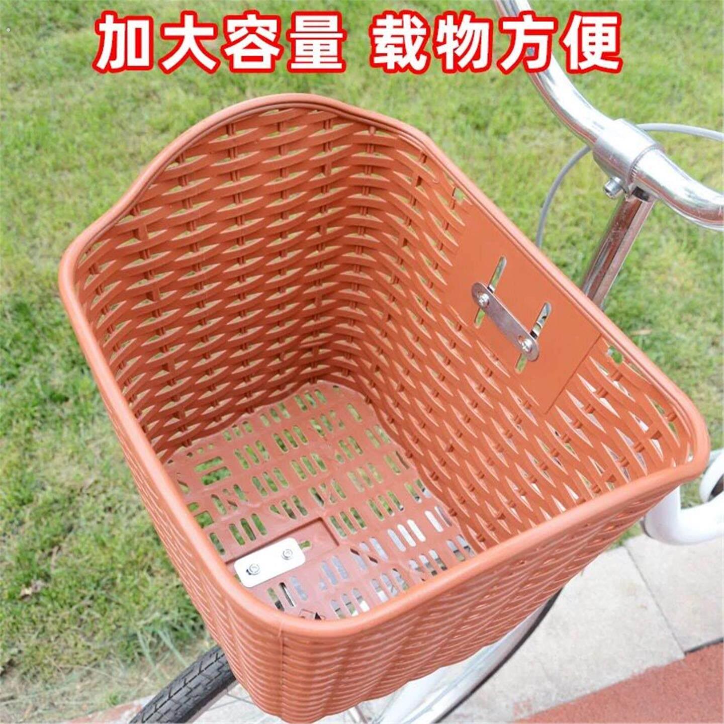自行车车篮前车筐单车篮子前置框电动车车篓折叠山地车通用车头篮
