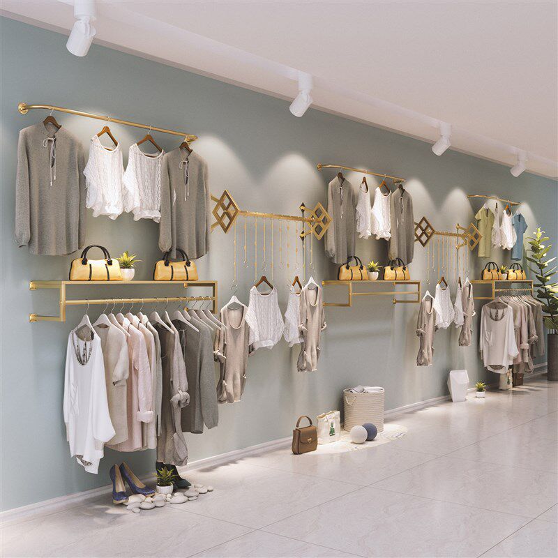 加厚壁挂服装展示架女装店上墙挂衣架组合童装衣服货架男装陈列架