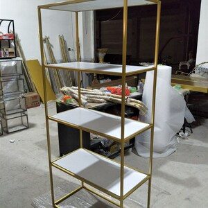 金色包包架落地式陈列柜橱窗展示架子货架服装架简约收纳架鞋架