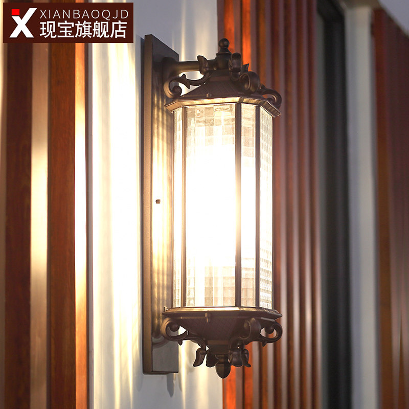 防水壁灯户外LED门口阳台欧式复古灯露台别墅庭院简约室外墙壁灯