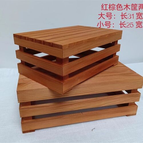 木质收纳筐白色复古做旧面包托盘森系甜品台装饰摆件拍摄道具摆件