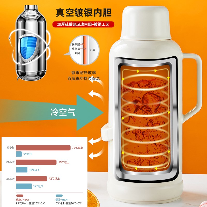 热水瓶暖壶学生用宿舍开水瓶保温壶家用暖水壶塑料外壳开水瓶茶瓶