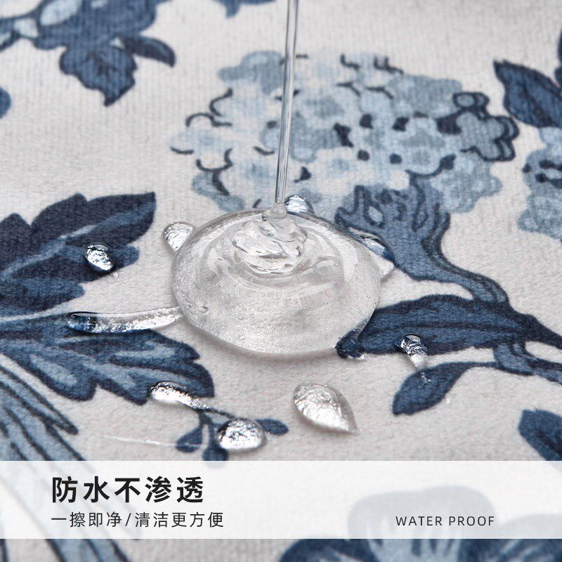 青花瓷法式中国风桌旗禅意氛围感茶旗新中式餐桌布艺装饰长条盖布