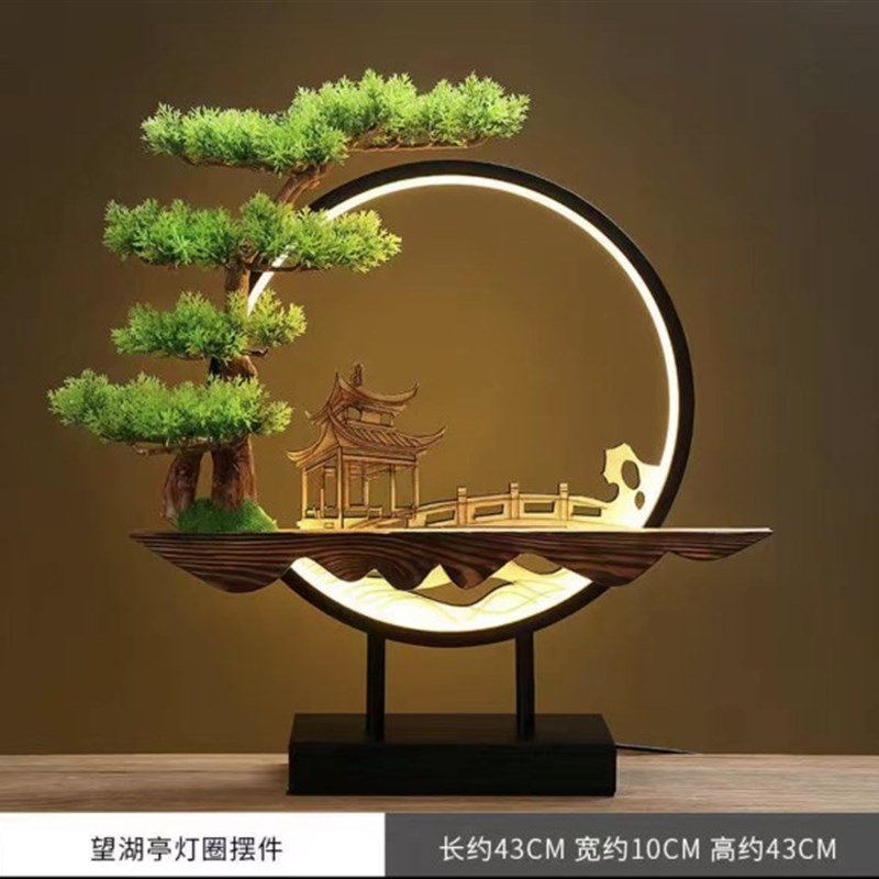 刺身装饰灯圈海鲜姿造创意摆件料理装饰新中式创意酒店刺身装饰