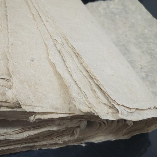 麻纸纯手工宣纸 麻纸半生熟毛边纸构树皮纸作旧复古宣纸
