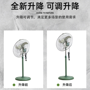 狼行风450大功率工业落地扇豪华升降式家用静音摇头商用立式牛角