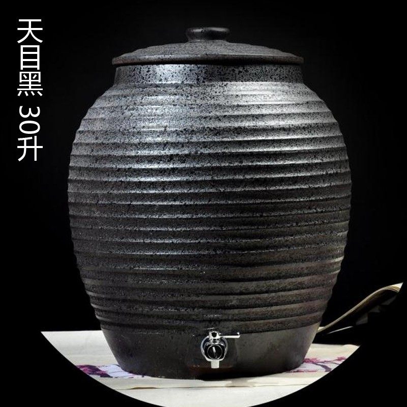 听壶居紫砂水缸宜兴陶缸家用储存水罐陶瓷饮水机自助茶水桶泡茶缸