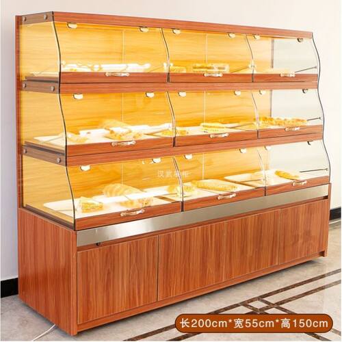 面包柜面包展示柜边柜中岛柜蛋糕模型展示柜商用蛋糕展示柜面包架