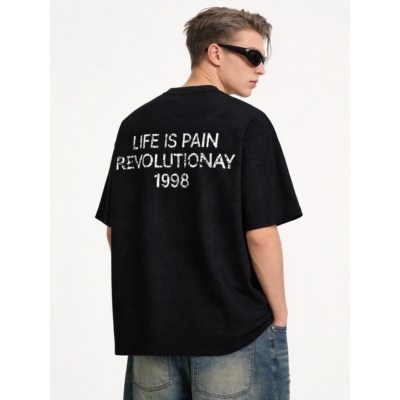 LIFEISPAIN轻奢潮流时尚短袖