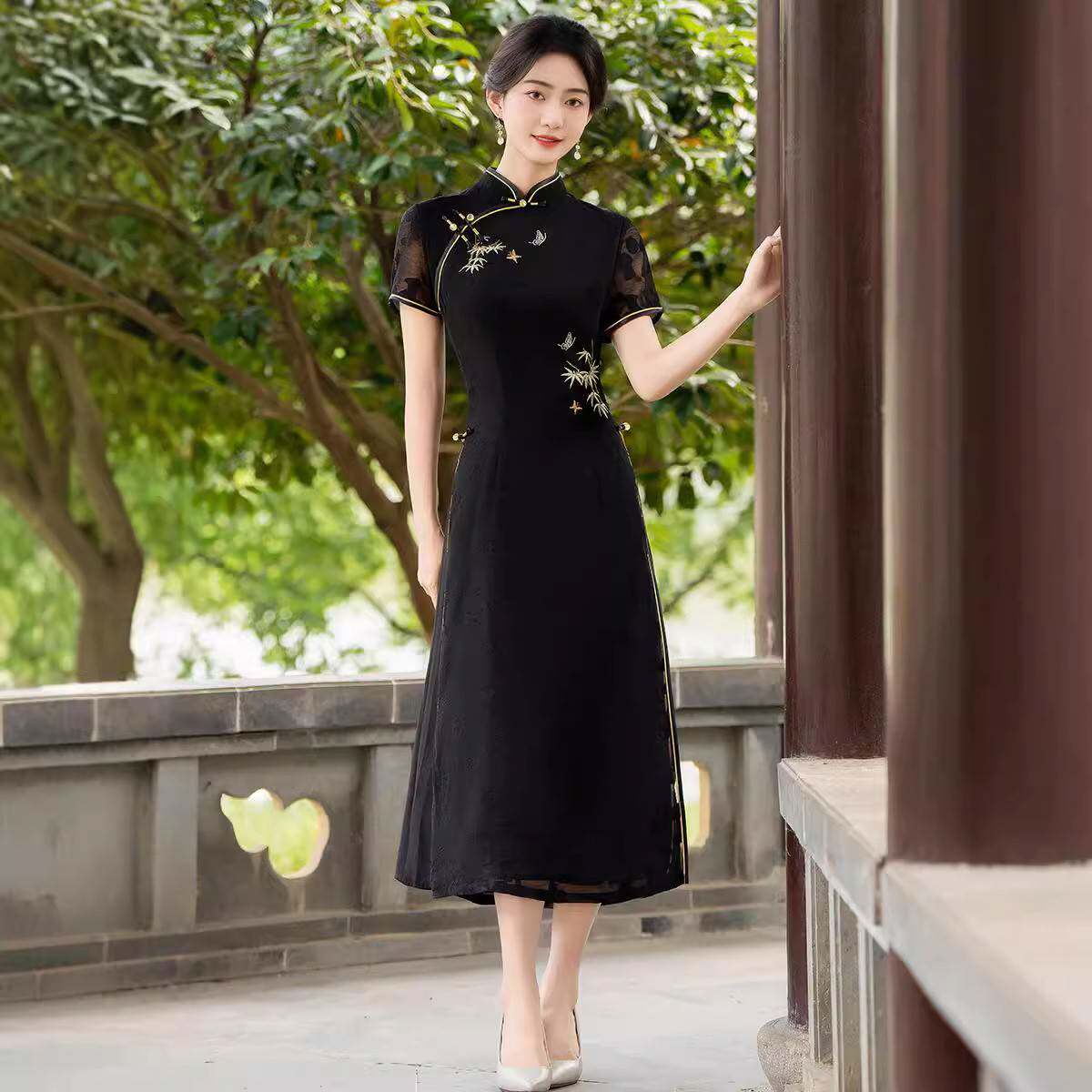 2026新款夏季女款奥黛改良新旗袍