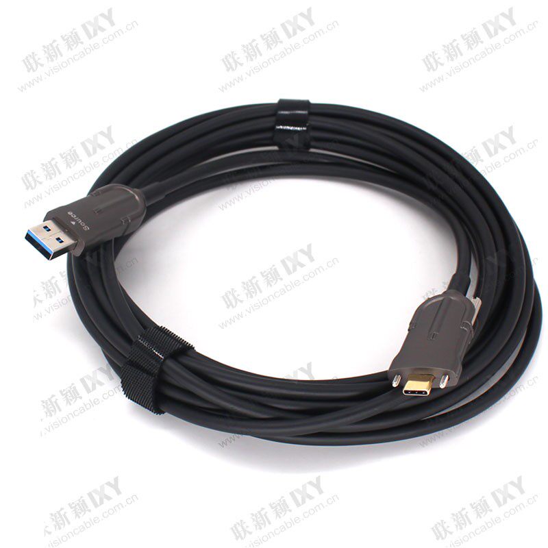 兼容工业相机USB3.1光纤线A公转Type-C高速传输长距离延长数据线