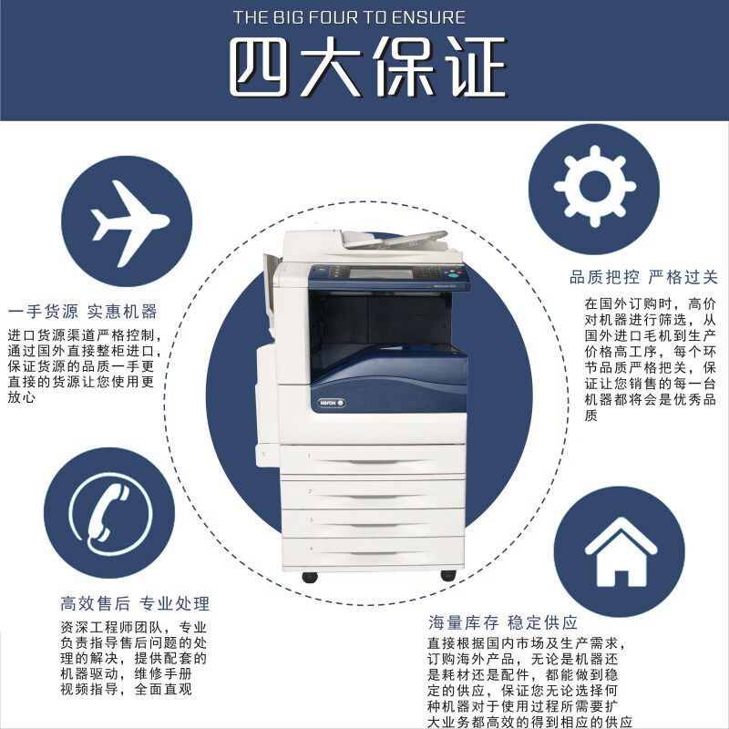 施乐C7535 7556 a3激光网络黑白彩色复印打印双面一体机办公商用
