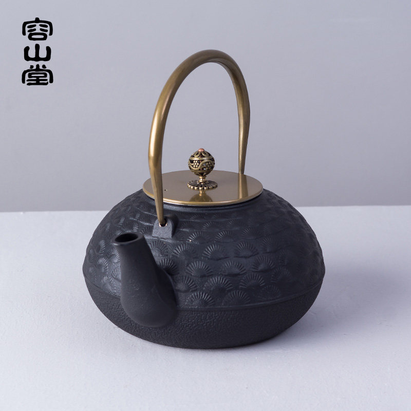 容山堂苏韵 大号生铁壶 铸铁茶壶烧水壶煮茶纯铜壶盖礼品新年春节