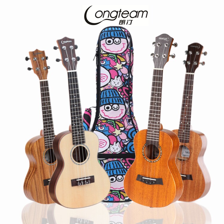 朗汀尤克里里桃花心木单板23寸26面单乌克丽丽儿童成人入门小吉他