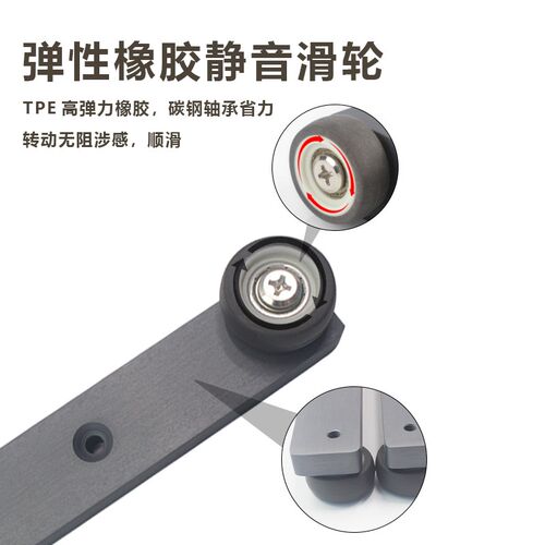 书柜门上翻式隐藏折叠门一拉得回旋门侧装静音滑轨顶装五金配件
