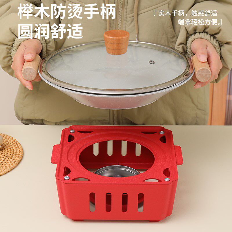酒精炉干锅不粘浅汤锅牛蛙锅麻辣香锅商用餐厅小火锅羊蝎子盘保温