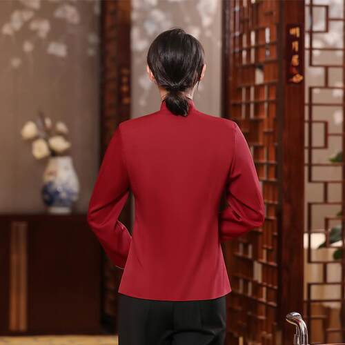京诚德业服务员工作服餐饮女酒店西餐厅快餐店火锅店员工制服长袖