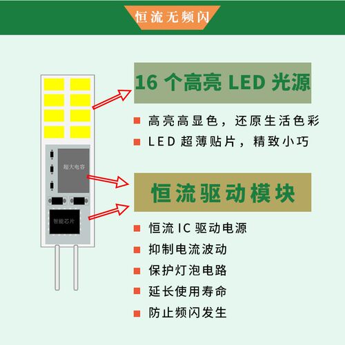 亮涛照明g4led灯珠萤火虫灯具光源220V 3W高亮节能耐用护眼灯泡芯