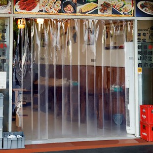 烧烤火锅饭店厨房门口专用餐饮挡风防尘防油烟pvc空调透明软门帘