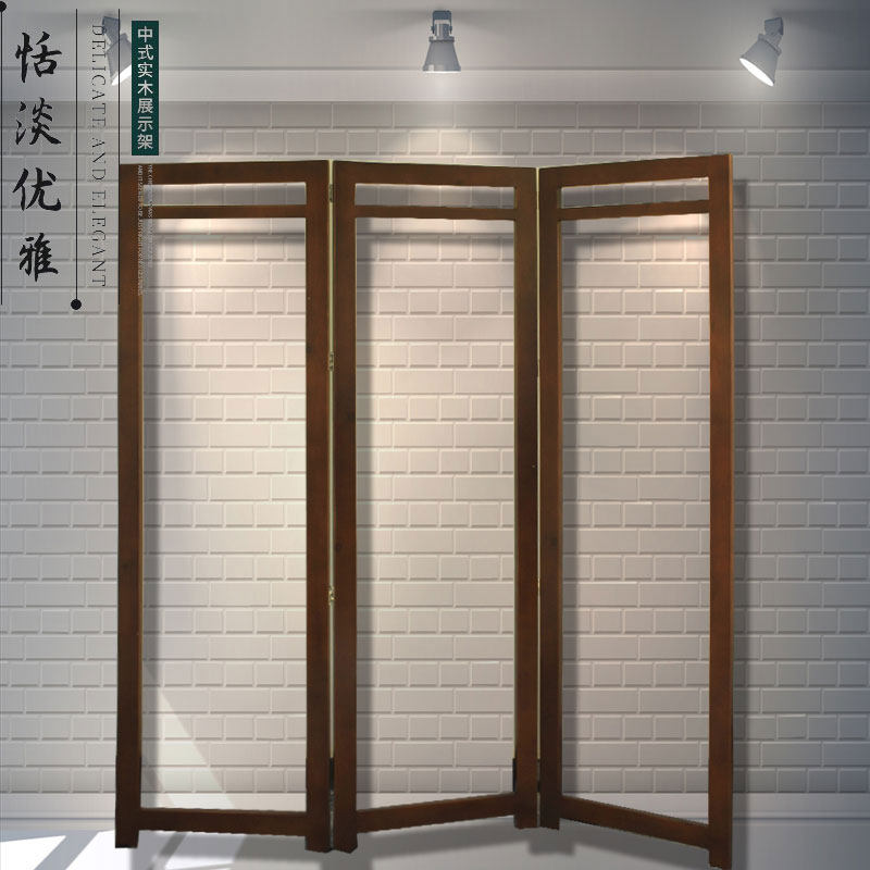 新中式隔断服装店屏风橱窗展示架陈列架木折叠婚纱挂衣架婚纱落地