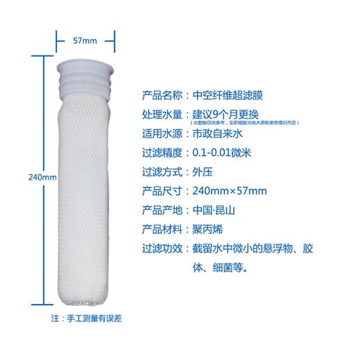 方缘纳米银净水器配件饮水机耗材ROUF中空纤维超滤膜滤芯直饮净化